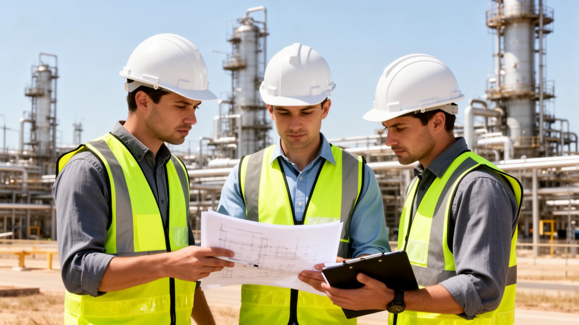 Ingénieurs sur site industriel